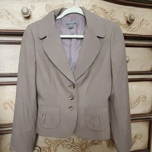 Ann Taylor brown blazer lightweight 8
